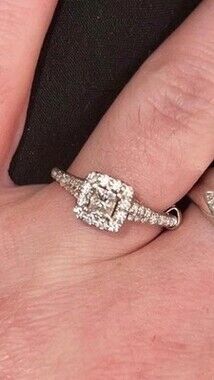 Enchanted Disney Tinker Bell 3/4 CT. PrincessCut Diamond Ring 14K